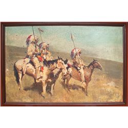 James Reynolds: Native American oil painting