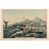 Image 1 : "The Whale Fishery 'Laying On.'" Lithograph, c. 1852,  N. Currier