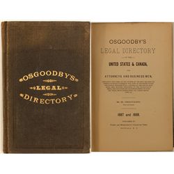 Osgoodby's Legal Directory, 1887-88