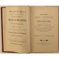 Osgoodby's Legal Directory, 1888-89