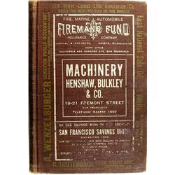 San Francisco City Directory Book, 1909