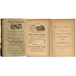 Truckee Basin & Lake Tahoe Directory, 1884-85