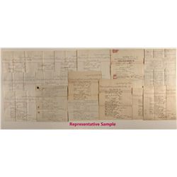 345 Assay sheets for mines in Gold Rush Country