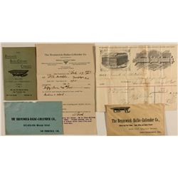 Brunswick-Balke covers and billheads