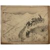 Image 1 : Detailed pencil drawing of Arizona miner and burros