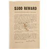 Image 1 : Reward Poster 1889 for Murder Suspect