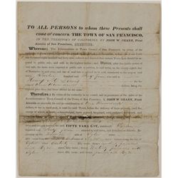San Francisco lot for sale in 1849