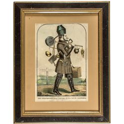 "Independent Gold Hunter" Lithograph c.1850