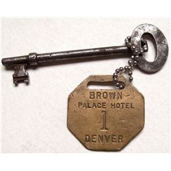 Brown Palace Hotel tag AND key