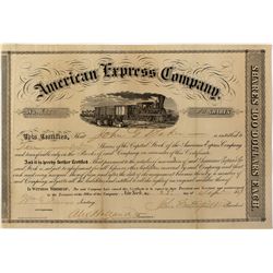 American Express Co. Stock Certificate 1859