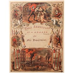 Albany, Oregon Fire Department Lithograph 1880