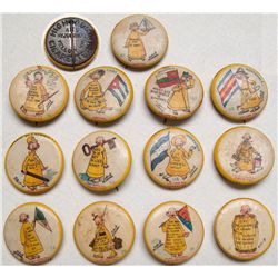 Collection of 13 Little Yellow Kid pins
