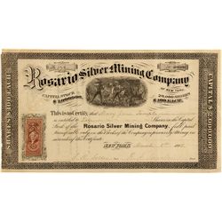 Rosario Silver Mining Company Stock Certificate