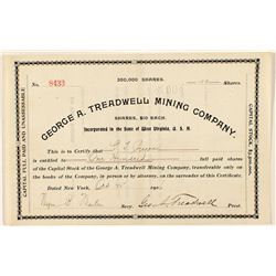 George A. Treadwell Mining Company Stock