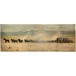 20 Mule Team hauling Borax in Death Valley, Federal Litho Company