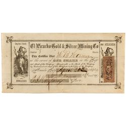 El Picacho Gold & Silver Mining Company Stock Certificate