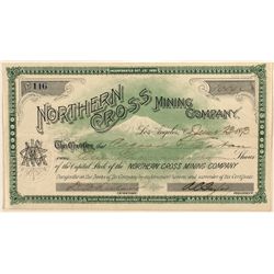 Northern Cross Mining Co. Stock Certificate 1893