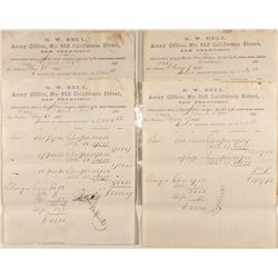 G.W. Bell Assay Office Memorandums (Set of Four)