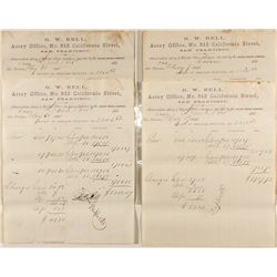 G.W. Bell Assay Office Memorandums (Set of Four)