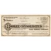 Image 1 : G.T. Brown & Co. Illustrated Certificate for Booker Consolidated Gold Mining Co., Bodie, CA