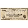 Image 1 : G.T. Brown & Co. Illustrated Stock Certificate for the Goodshaw Mining Co., Bodie, CA