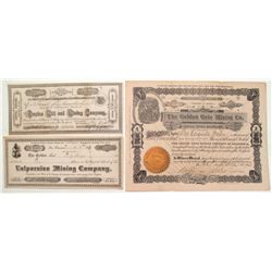 Californian Mining Company Stock Certificates