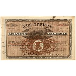 Zephyr Mining Company Stock Certificate