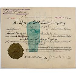 Pappoose Gold Mining Co. Stock Certificate