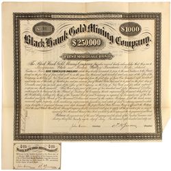 Black Hawk Gold Mining Co. Mortgage Bond, 1866