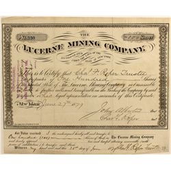 Lucerne Mining Co. Stock Certificate