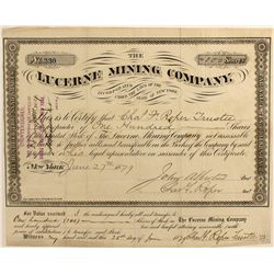 Lucerne Mining Co. Stock Certificate