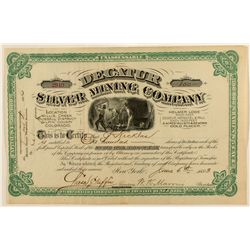 Decatur Silver Mining Co. Stock Certificate