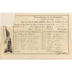 Discovery Claim, Lake County, Colorado Territory