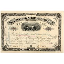 Bonanza Development Company of Colorado Stock Certificate