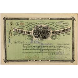 The Miner Boy Mining Co. Stock Certificate