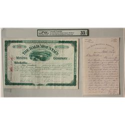 Bald Mountain Mining Stock and Letter