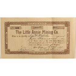 Little Annie Mining Co. Stock Certificate