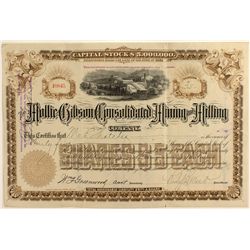 Mollie Gibson Cons. Mining Co. Stock Certificate