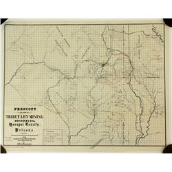 Map of Prescott & Tributary Mining Districts, 1895