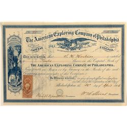 American Exploring Co. of Phila. Stock Certificate