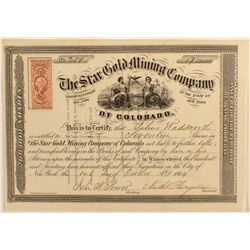 Star Gold Mining Co. Stock Certificate