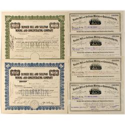 Bunker Hill & Sullivan Mining and Concentrating Co. Stock Certificates