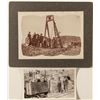 Image 1 : Two photographs of families with small children at mines