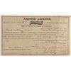 Image 1 : Original 1890 Liquor License for the Mitchler Saloon in Murphys