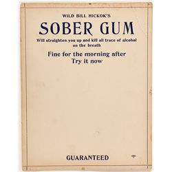Wild Bill Hickok's Sober Gum Advertisement
