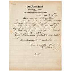 Rocco Saloon Letterhead