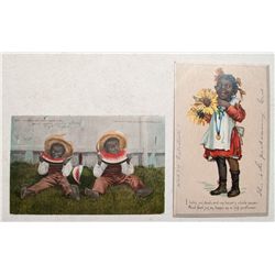 Two Post Cards with Black Children