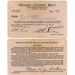 Nevada Copper Belt Railway Co. Pass