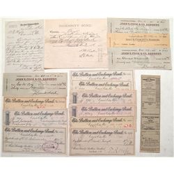 Nevada Lot of Checks and V&T Tickets