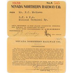 Northern Nevada Railway 1928 Pass